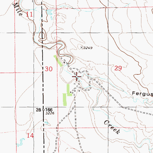 Topographic Map of Ferguson Draw, SD