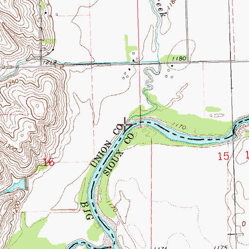 Topographic Map of Finnie Creek, SD