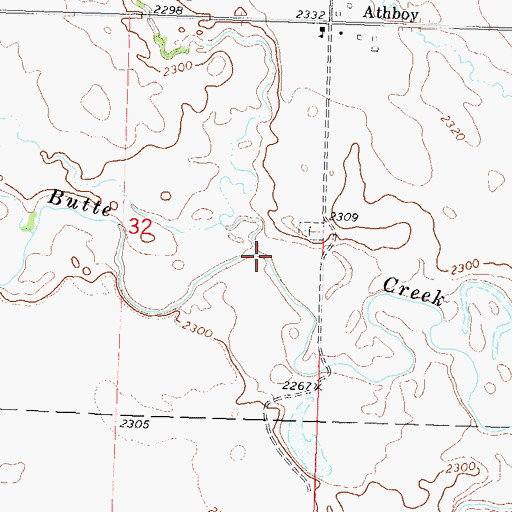 Topographic Map of First Creek, SD