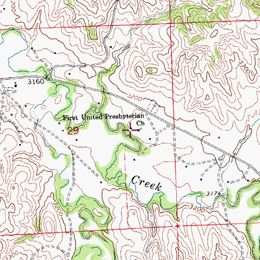 Topographic Map of First United Presbyterian Church, SD