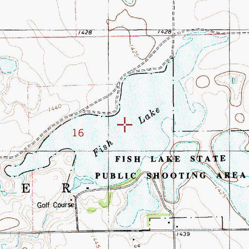 Topographic Map of Fish Lake, SD