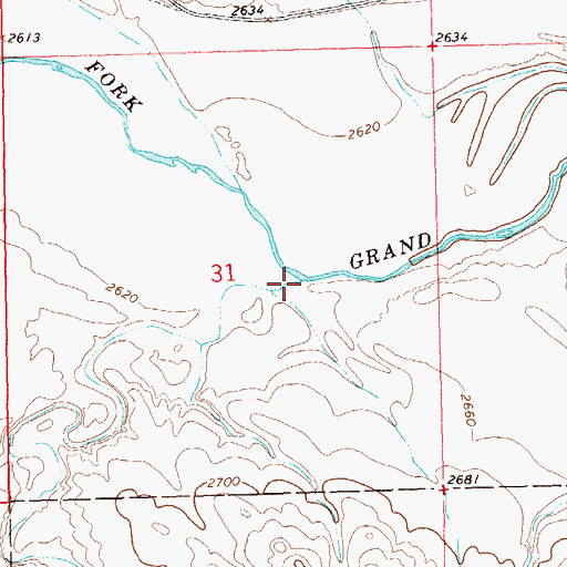 Topographic Map of Fisher Creek, SD