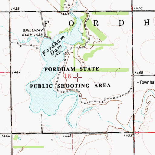 Topographic Map of Fordham State Public Shooting Area, SD