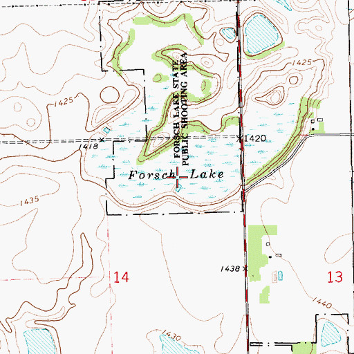 Topographic Map of Forsch Lake, SD