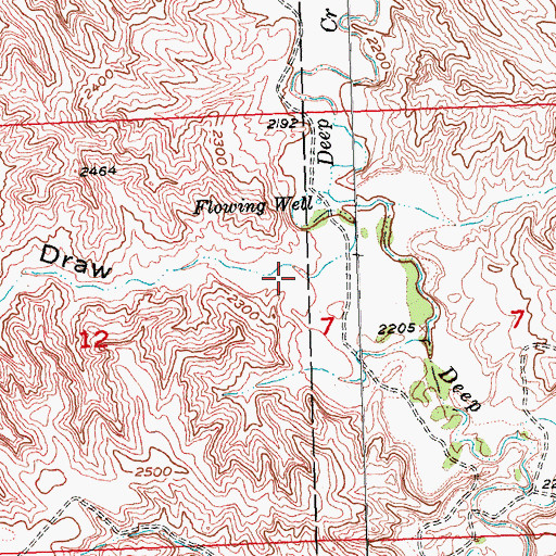 Topographic Map of Fourmile Draw, SD
