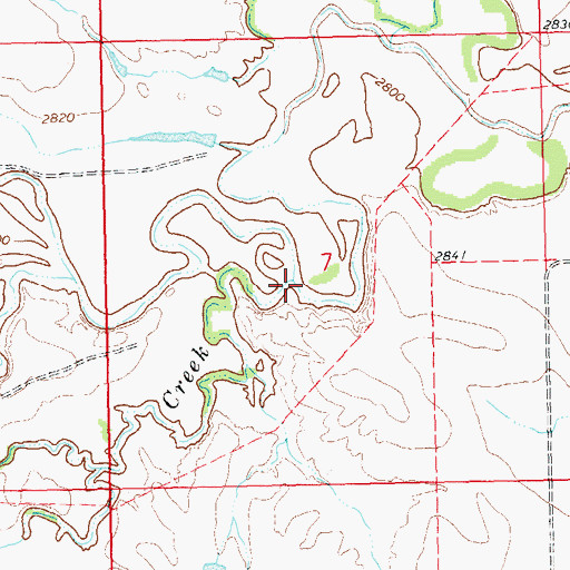 Topographic Map of Frog Creek, SD