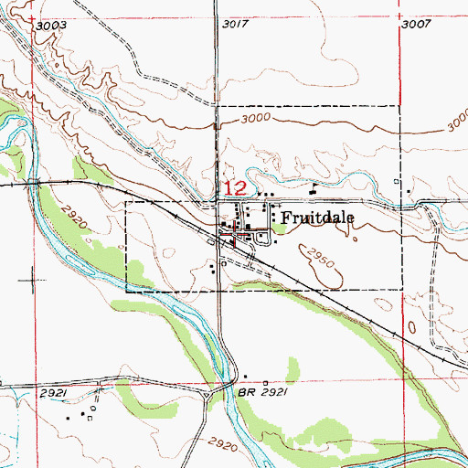 Topographic Map of Fruitdale, SD