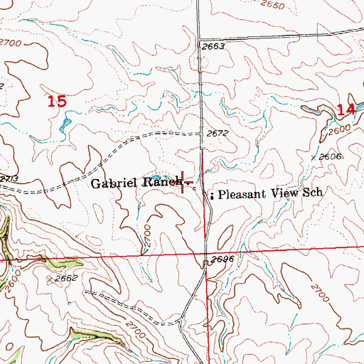 Topographic Map of Gabriel Ranch, SD