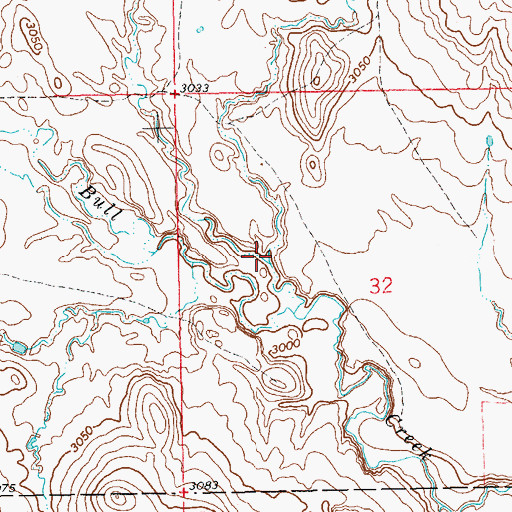 Topographic Map of Gallager Draw, SD