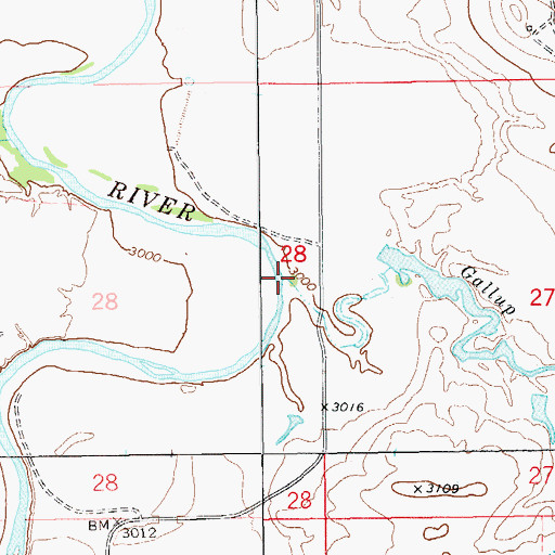 Topographic Map of Gallup Creek, SD