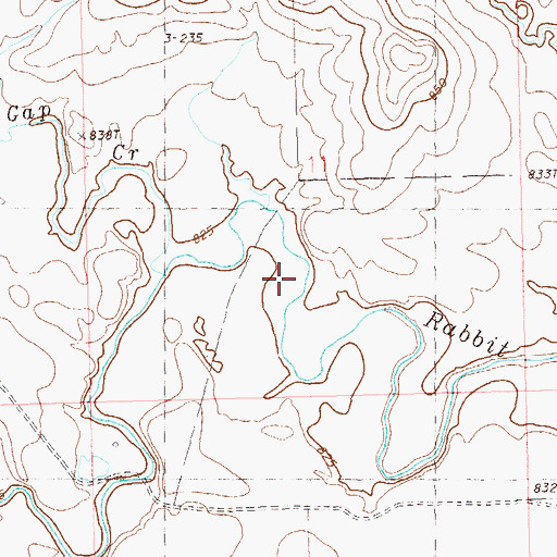 Topographic Map of Gap Creek, SD
