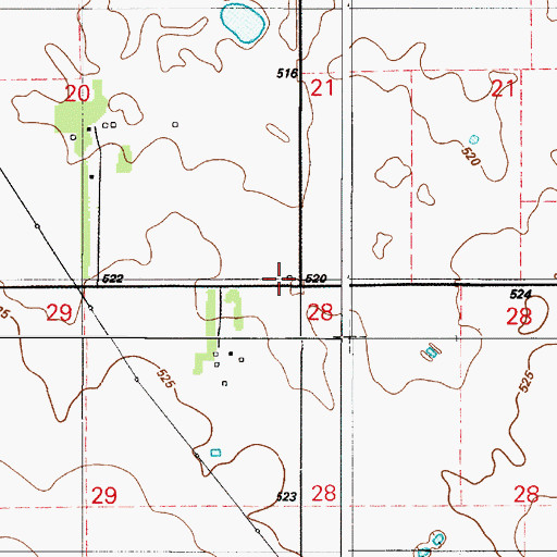 Topographic Map of Gearhart School, SD