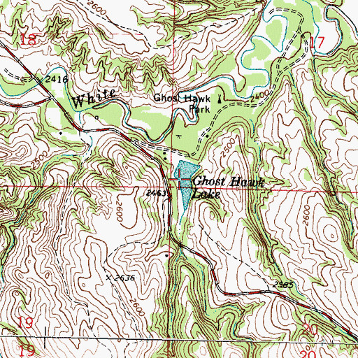 Topographic Map of Ghost Hawk Lake, SD