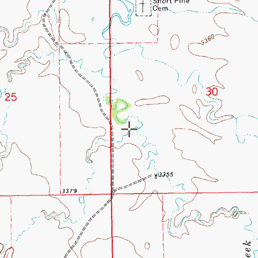 Topographic Map of Gilbert Draw, SD