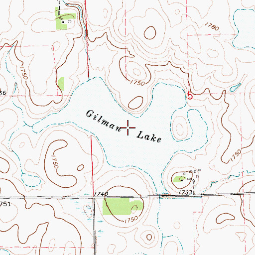 Topographic Map of Gilman Lake, SD