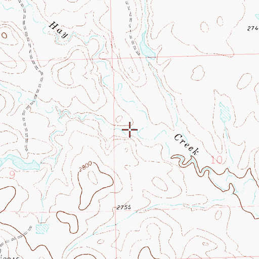 Topographic Map of Gladson Draw, SD