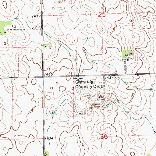 Topographic Map of Glenridge Country Club, SD