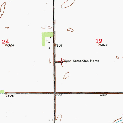 Topographic Map of Good Samaritan Home, SD