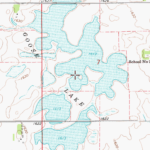 Topographic Map of Goose Lake, SD