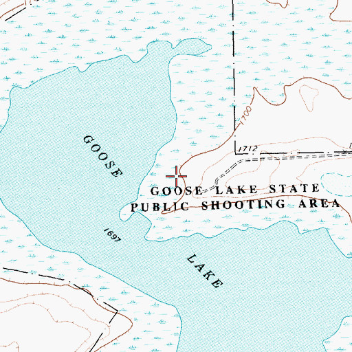 Topographic Map of Goose Lake, SD
