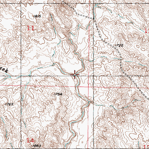 Topographic Map of Government Draw, SD
