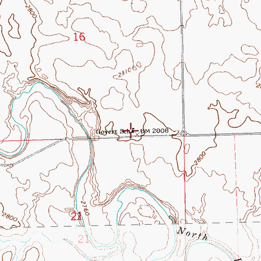 Topographic Map of Govert School, SD