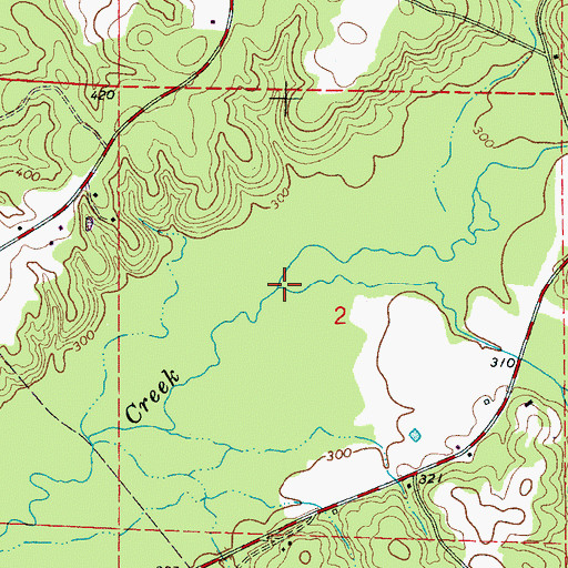 Topographic Map of Reedy Creek, AL