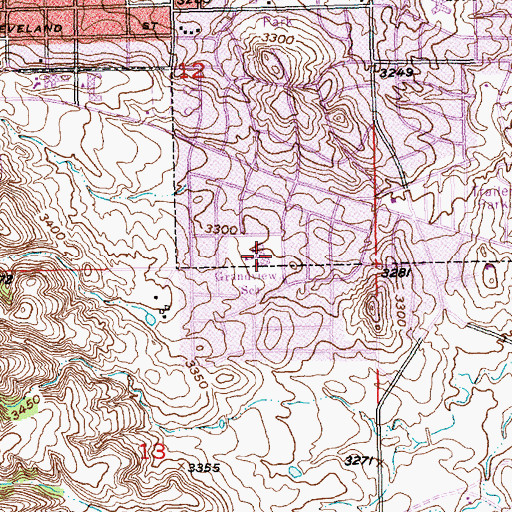 Topographic Map of Grandview Elementary School, SD