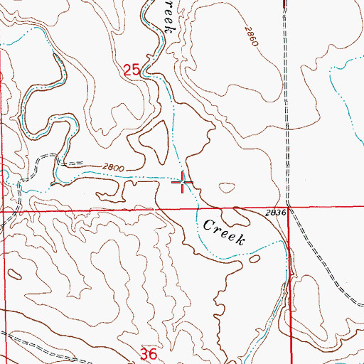 Topographic Map of Granger Creek, SD