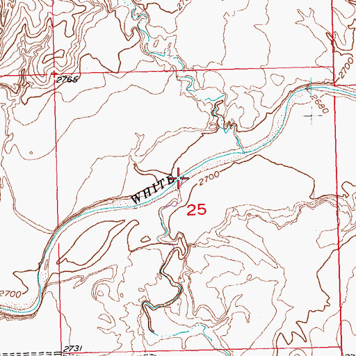 Topographic Map of Grass Creek, SD