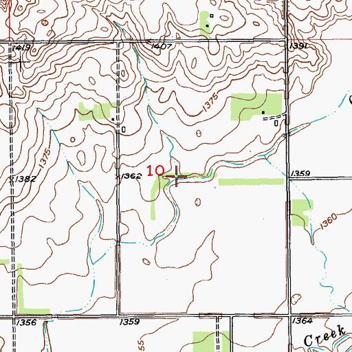 Topographic Map of Gronseth Slough, SD