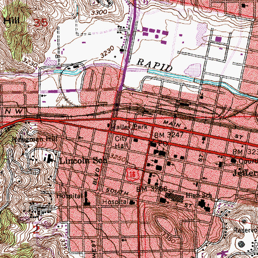 Topographic Map of Halley Park, SD