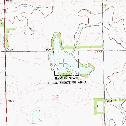 Topographic Map of Hamlin State Public Shooting Area, SD