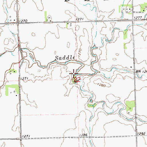 Topographic Map of Haram Creek, SD