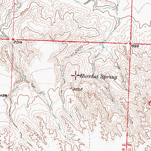Topographic Map of Hatchet Spring, SD