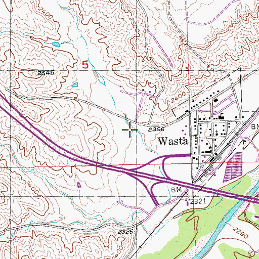 Topographic Map of Hawk Canyon, SD
