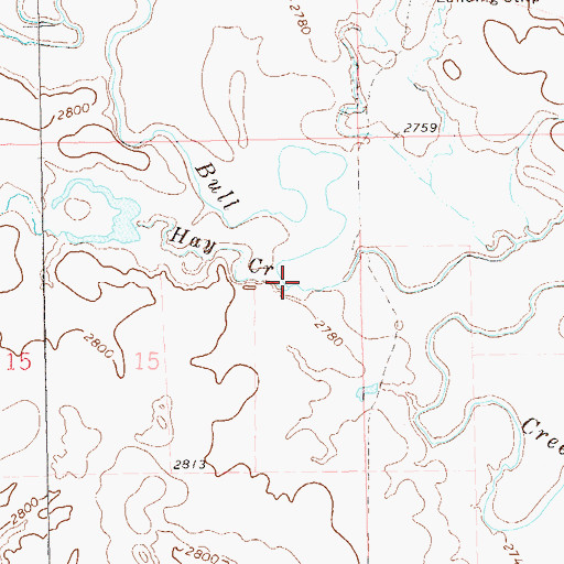 Topographic Map of Hay Creek, SD