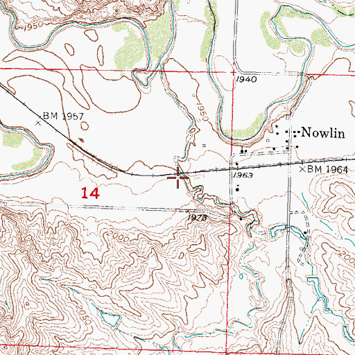 Topographic Map of Hay Draw, SD