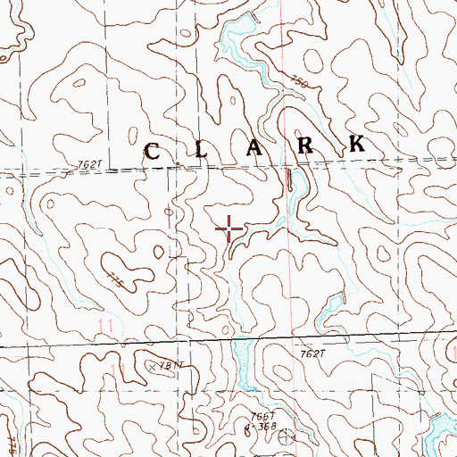 Topographic Map of Hay Hill School Number 1, SD