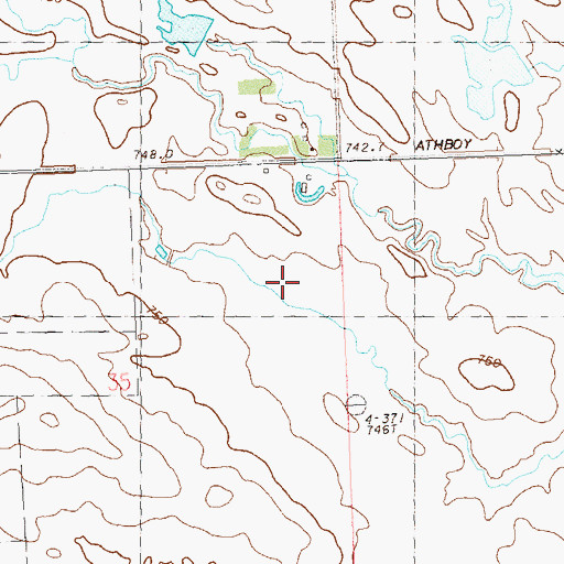 Topographic Map of Hay Hill School Number 2, SD