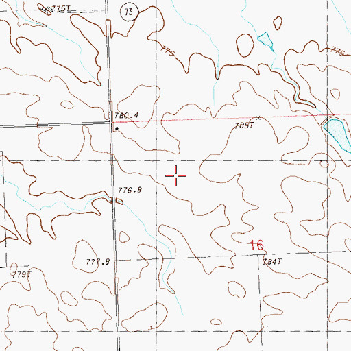 Topographic Map of Hay Hill School Number 3, SD