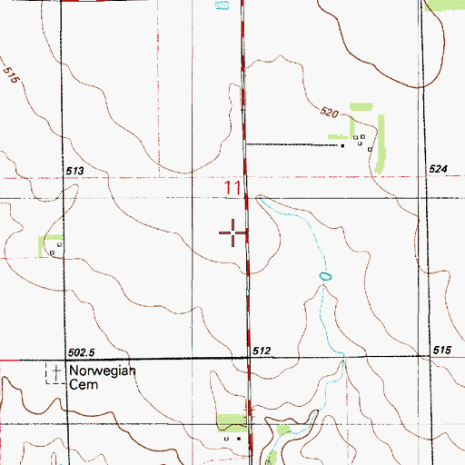 Topographic Map of Healy School, SD