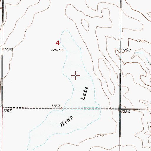 Topographic Map of Heap Lake, SD