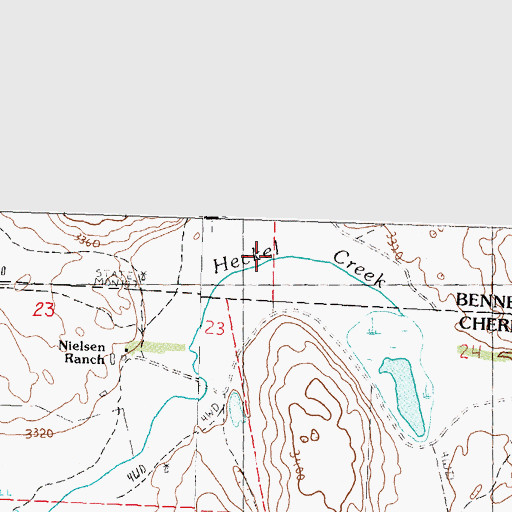 Topographic Map of Heckel Creek, SD