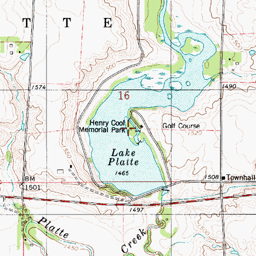 Topographic Map of Henry Cool Memorial Park (historical), SD