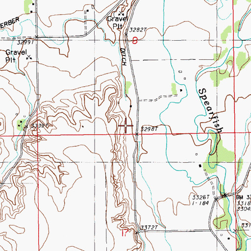 Topographic Map of Herber Ditch, SD