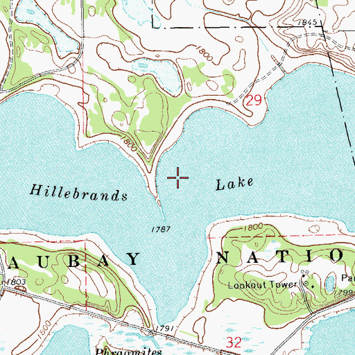 Topographic Map of Hillebrands Lake, SD