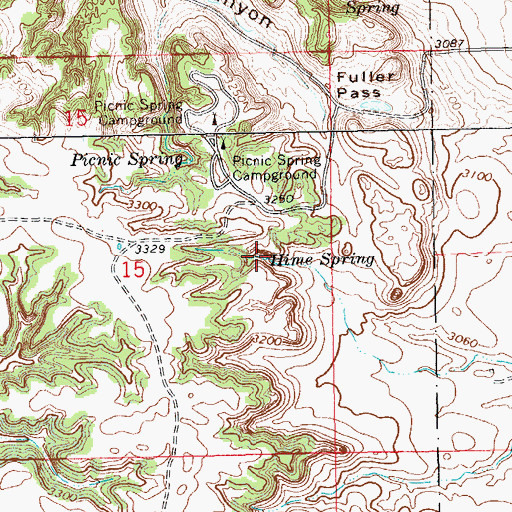 Topographic Map of Hime Spring, SD