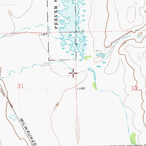 Topographic Map of Hines Creek, SD
