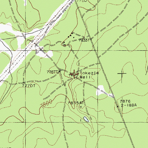 Topographic Map of Tokezje Spring, AZ